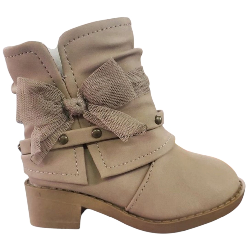 Taupe baby booties